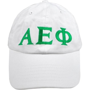 Alpha Epsilon Phi Greek Letter Hat(White)