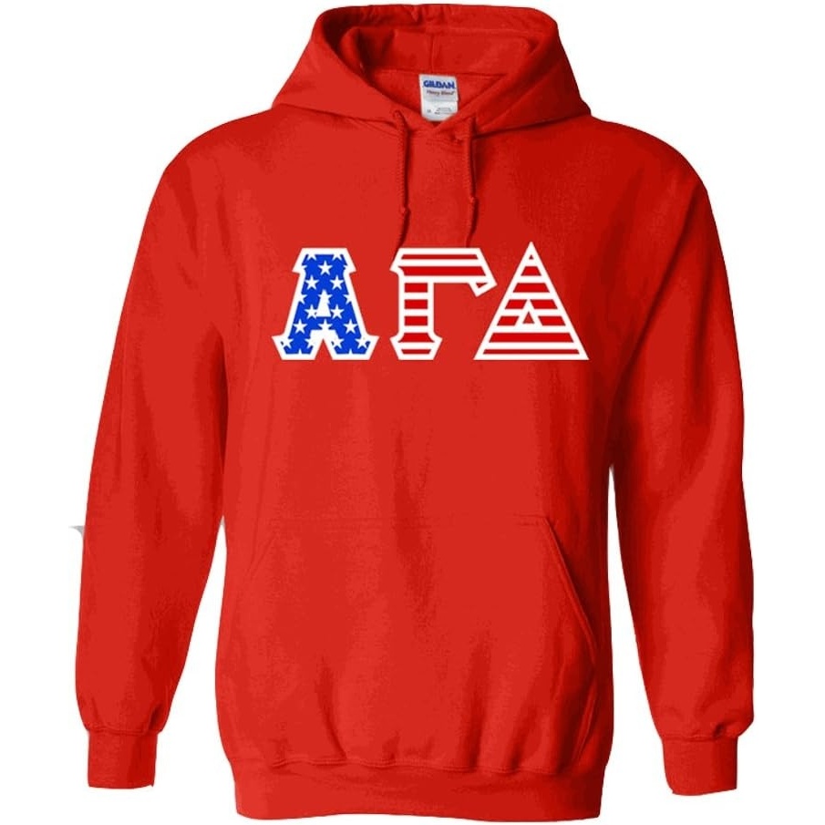 image:imageAlpha Gamma Delta Greek Letter American Flag HoodieRed