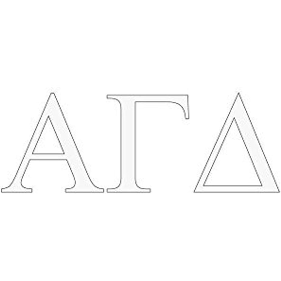 image:imageAlpha Gamma Delta Greek Letter Window Sticker Decal