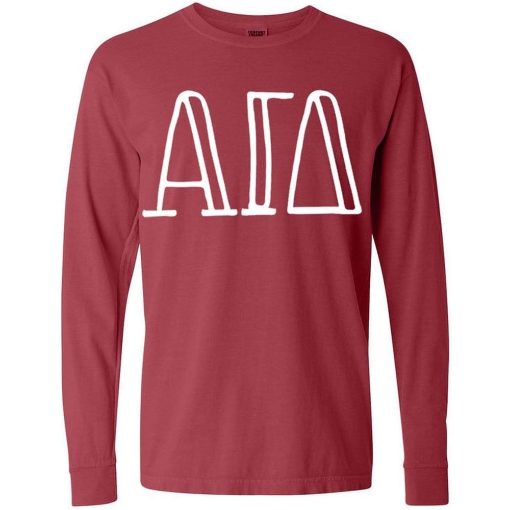 image:imageAlpha Gamma Delta Greek Long Sleeve TShirtPaprika