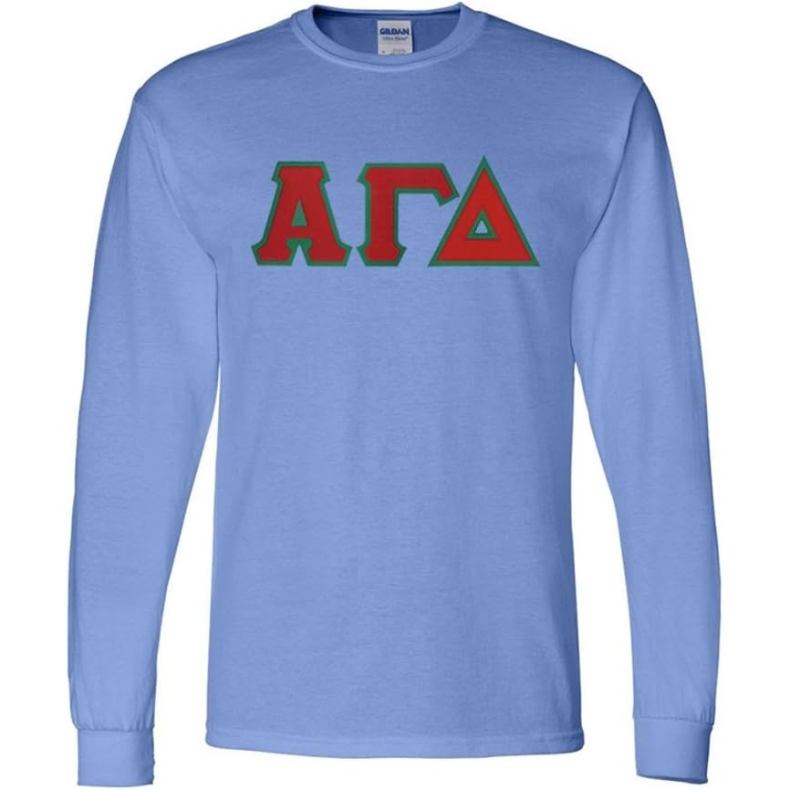 image:imageAlpha Gamma Delta Lettered Long Sleeve TeeLight Blue
