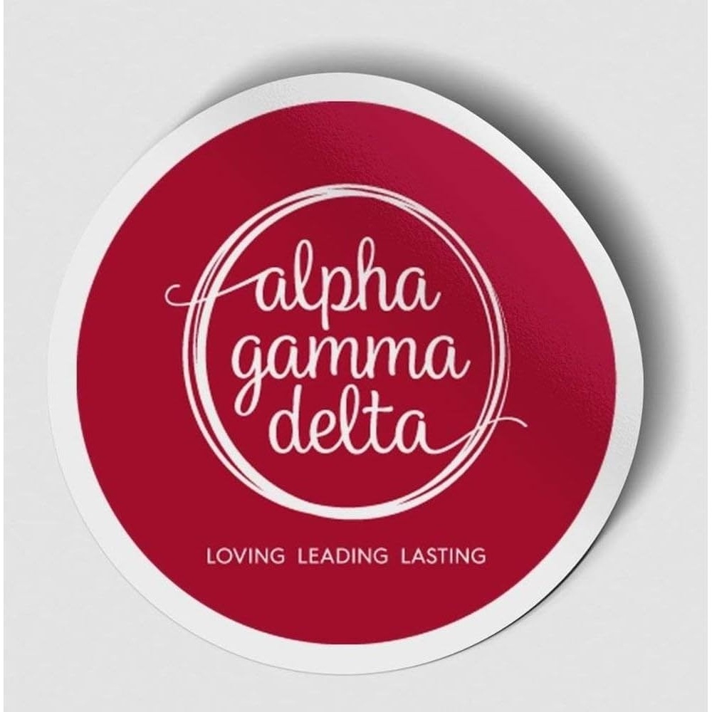 image:imageAlpha Gamma Delta Logo Round Decal GreenRed