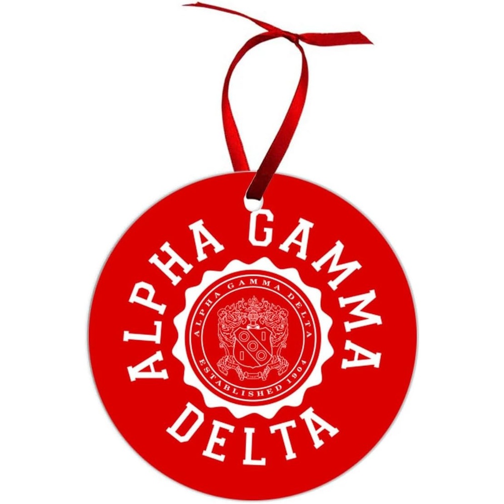 image:imageAlpha Gamma Delta Shield Christmas Ornaments