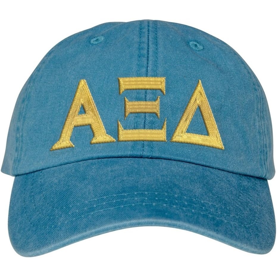 image:imageAlpha Xi Delta Lettered Premium Pastel HatCaribbean Blue