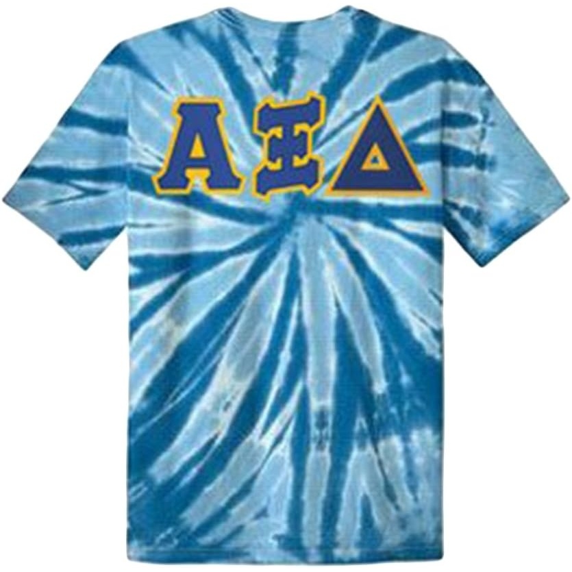 image:imageAlpha Xi Delta Lettered TieDye TShirtsRoyal Blue