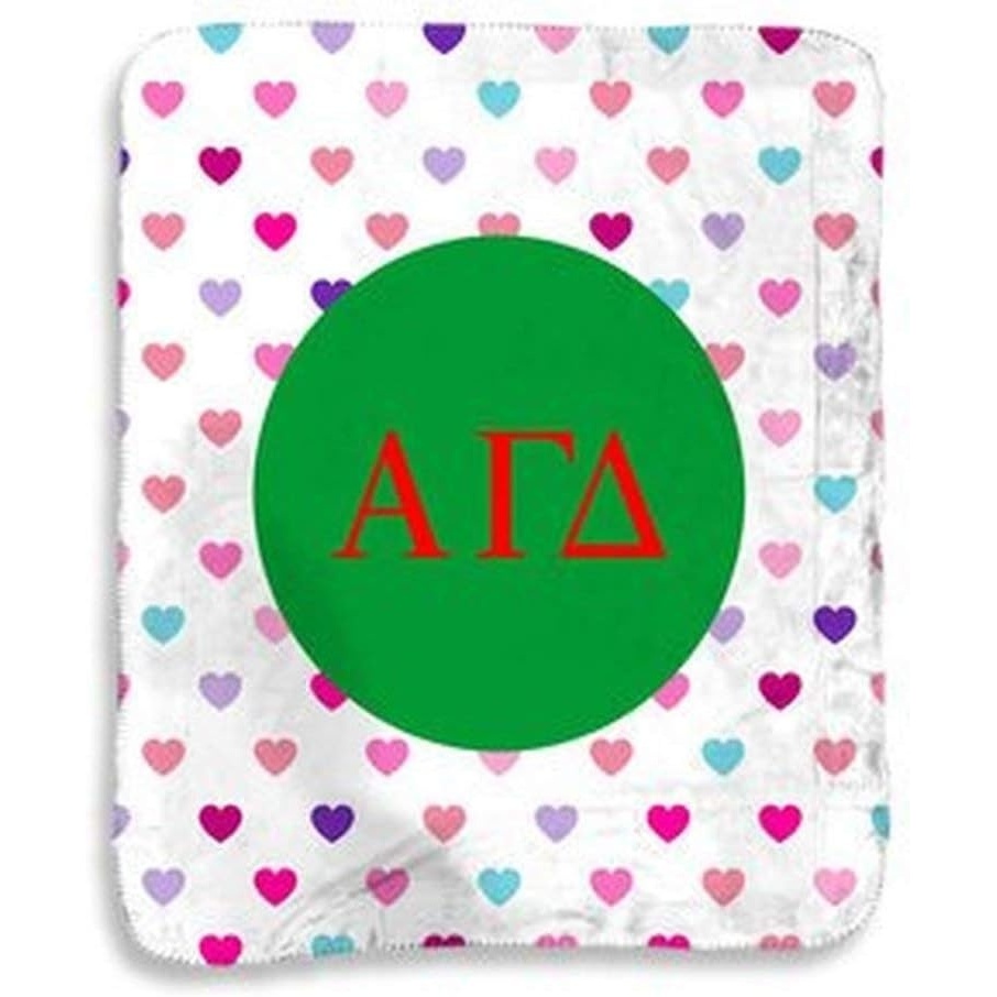 image:imageGreekgear Alpha Gamma Delta Hearts Sherpa Lap Blanket