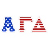 Alpha Gamma Delta American Flag Greek Letter Sticker