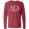 Alpha Gamma Delta Custom Greek Lettered Long Sleeve T-Shirt(Brick)