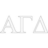 Alpha Gamma Delta Greek Letter Window Sticker Decal