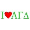 Alpha Gamma Delta I Love Bumper Sticker