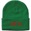 Greekgear Alpha Gamma Delta Greek Letter Knit Cap Kelly Green