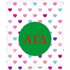 Greekgear Alpha Gamma Delta Hearts Fleece Blanket