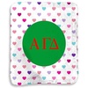 Greekgear Alpha Gamma Delta Hearts Sherpa Lap Blanket