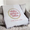 Greekgear Alpha Gamma Delta Loving Leading Lasting Afghan Blanket Throw