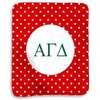 Greekgear Alpha Gamma Delta Polka Dots Sherpa Lap Blanket
