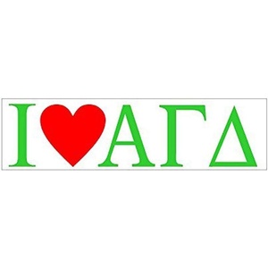 Alpha Gamma Delta I Love Bumper Sticker