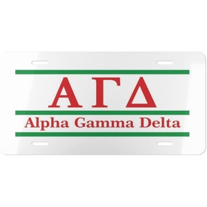 Alpha Gamma Delta Lettered Lines License Covers