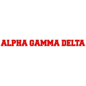 Alpha Gamma Delta Long Window Sticker
