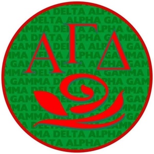 Alpha Gamma Delta Mascot Round Decals