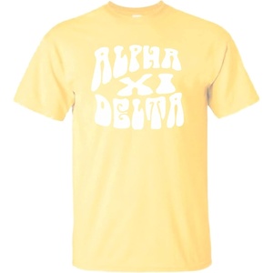 Alpha Xi Delta Sorority Shag T-Shirt(Maize)