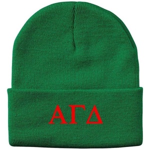Greekgear Alpha Gamma Delta Greek Letter Knit Cap Kelly Green