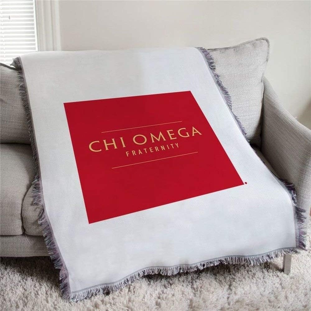 image:imageGreekgear Chi Omega Chi O Fraternity Afghan Blanket Throw