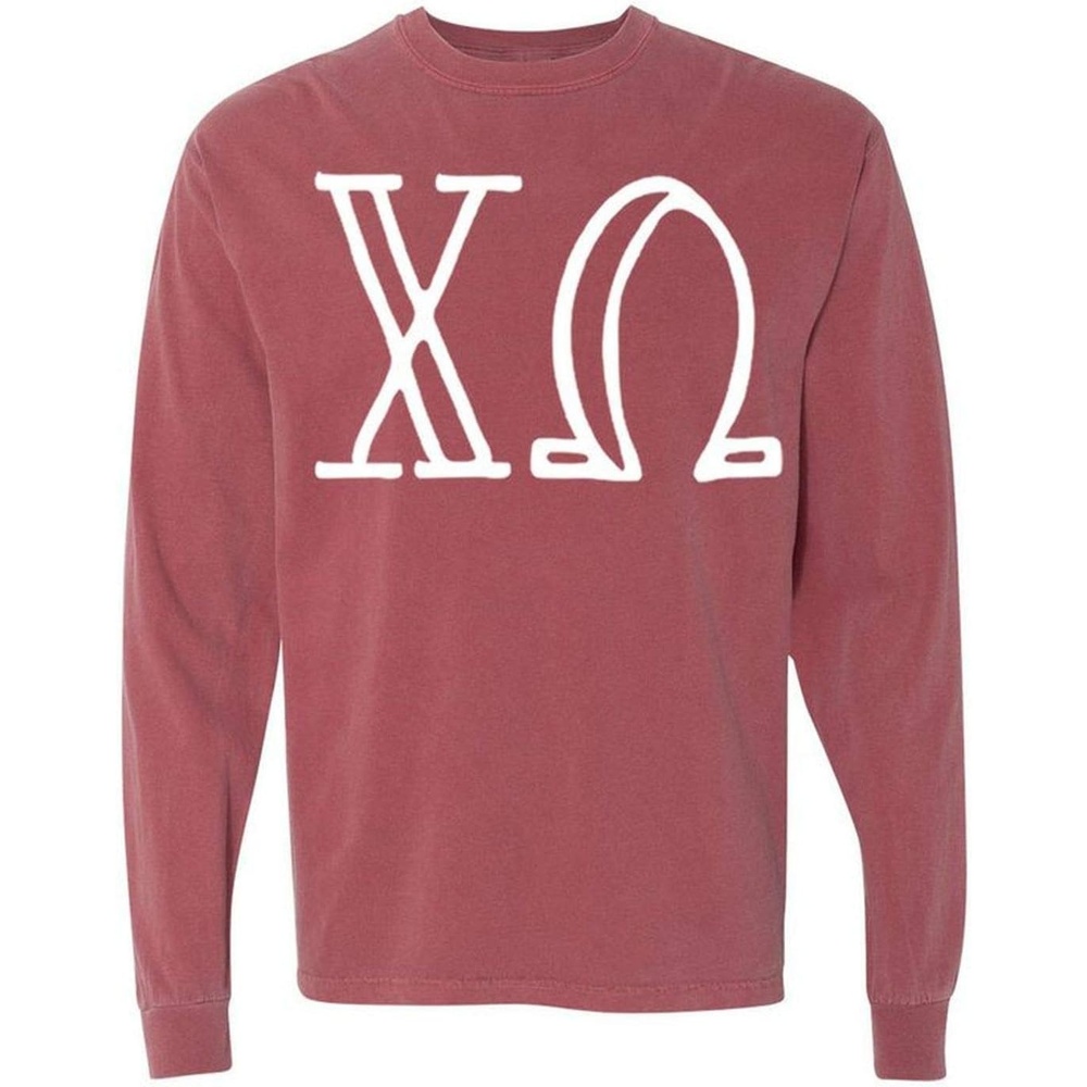 image:imageChi Omega Chi O Greek Long Sleeve TShirtCrimson