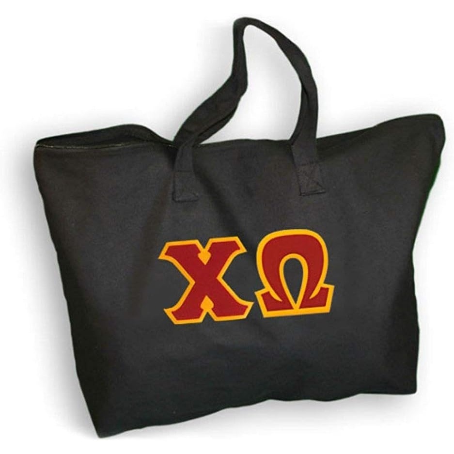 image:imageChi Omega Chi O Lettered Tote BagBlack