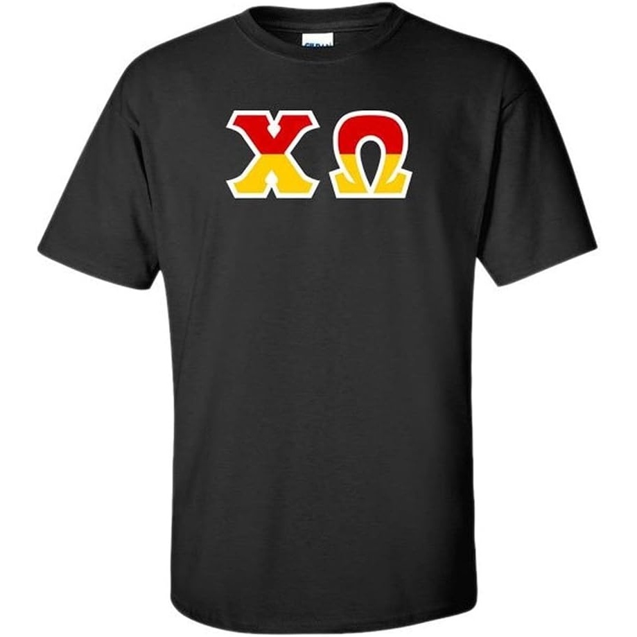 image:imageChi Omega Chi O Two Tone Greek Lettered TShirtBlack