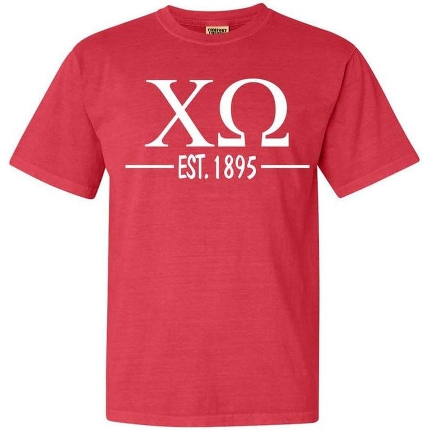 image:imageChi Omega Custom Greek Lettered Short Sleeve TShirtRed