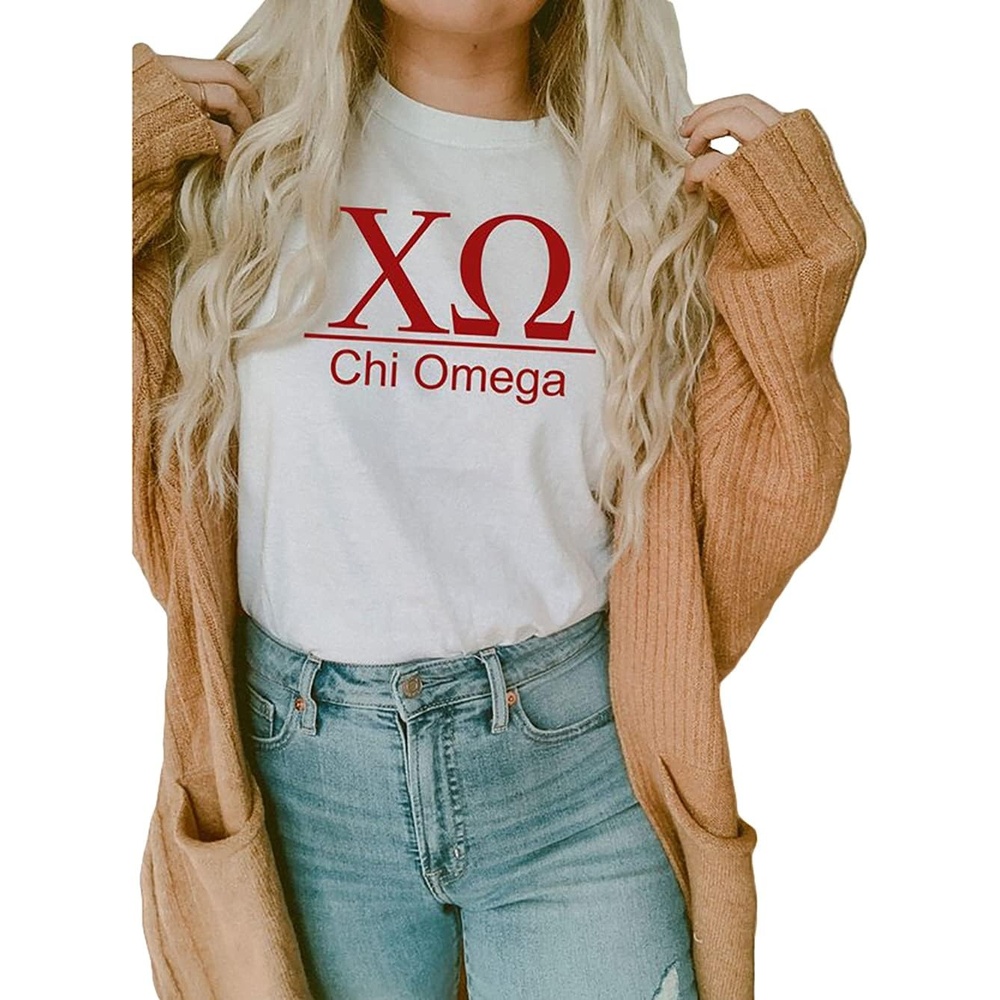 image:imageChi Omega Heavyweight TShirtWhite