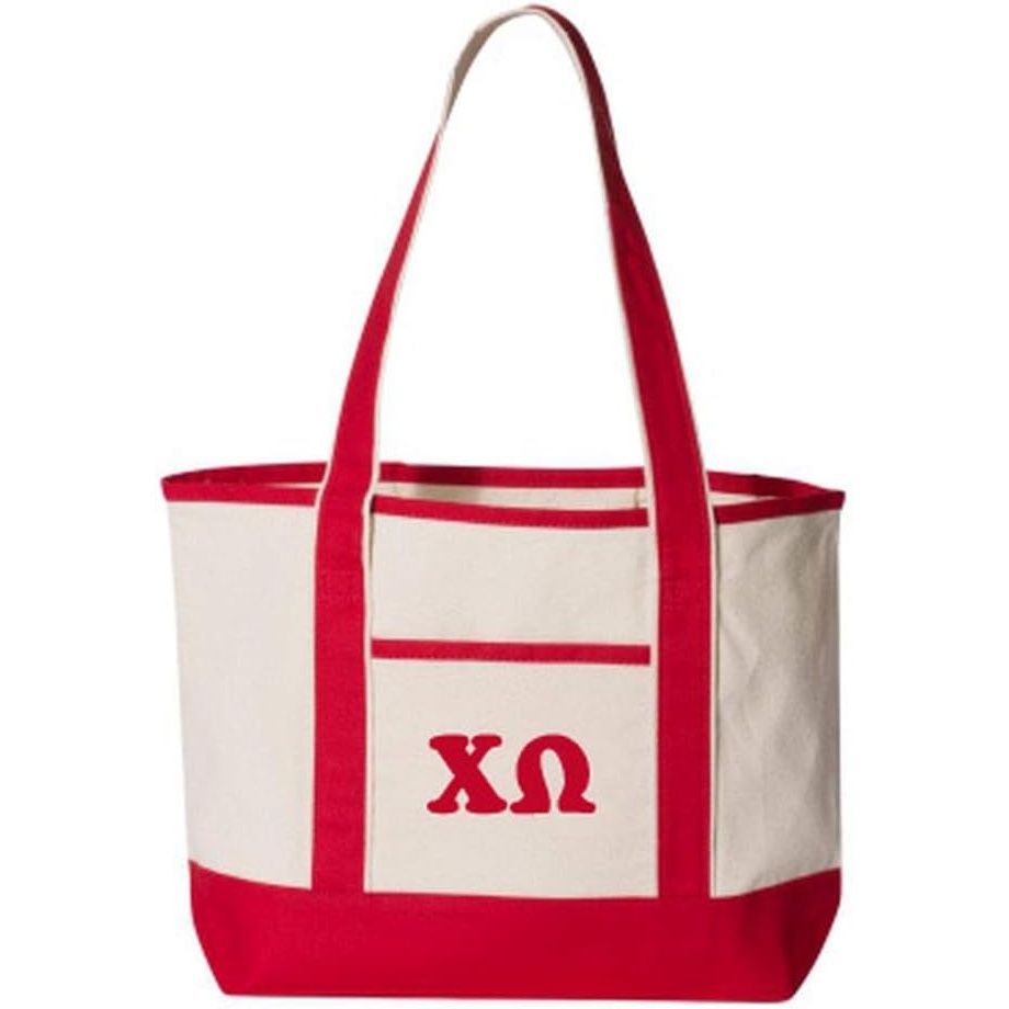 image:imageChi Omega Sailing Tote BagNatural Red