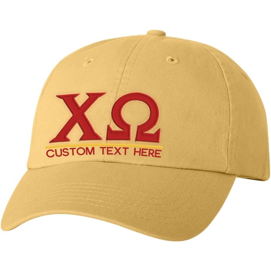 image:imagePersonalized Chi Omega Chi O Greek Line HatYellow