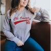 Chi Omega Chi O Tail Crewneck(Light Grey)