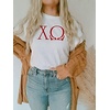 Chi Omega University Greek T-Shirts(White)