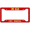 Chi Omega Chi O Custom License Plate Frame Red
