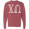 Chi Omega Chi O Greek Long Sleeve T-Shirt(Crimson)