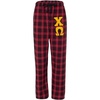 Chi Omega Chi O Pajamas Flannel Plaid Pant(Navy/Red)