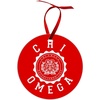Chi Omega Shield Christmas Ornaments