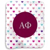 Greekgear Alpha Phi Hearts Sherpa Lap Blanket