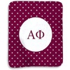Greekgear Alpha Phi Polka Dots Sherpa Lap Blanket
