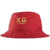 Women’s Chi Omega Greek Letter Bucket Hat Red