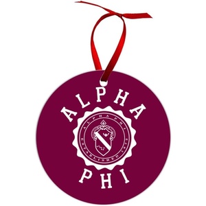 Alpha Phi Shield Christmas Ornaments