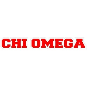 Chi Omega Chi O Long Window Sticker