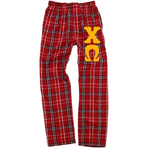 Chi Omega Chi O Pajamas Flannel Pant(Red/White)