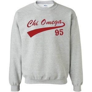 Chi Omega Chi O Tail Crewneck(Light Grey)