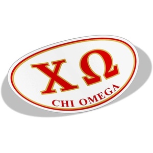 Chi Omega Greek Letter Oval Decal