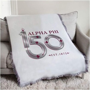 Greekgear Alpha Phi 150 Years Afghan Blanket Throw