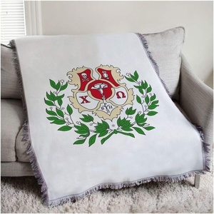 Greekgear Chi Omega Chi O Full Color Crest Afghan Blanket Throw