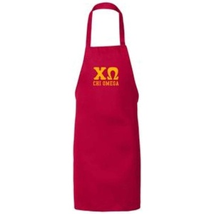 Greekgear Chi Omega Chi O Large Apron Red